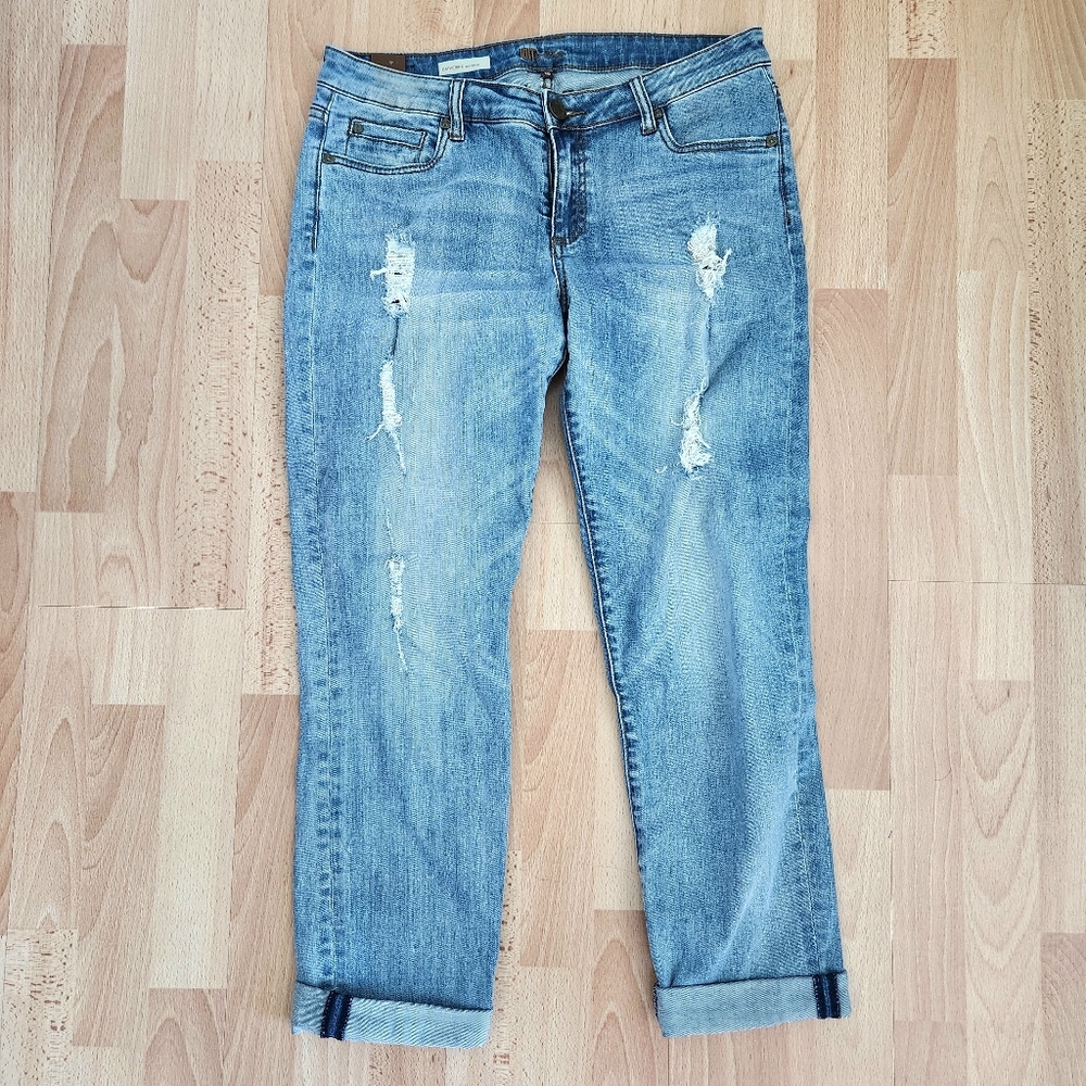 KUT Catherine Boyfriend Capri Jeans